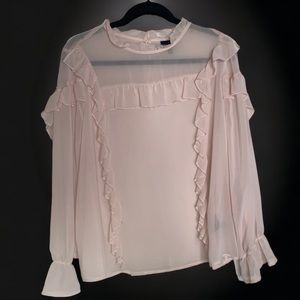 Who What Wear pink blouse